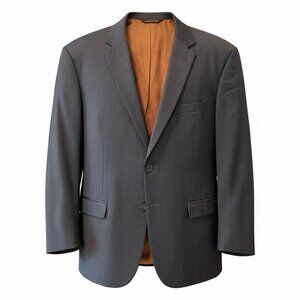 Jos A Bank Joseph Slim Wool Navy Stripe 2 Button Dual Vent Sport Coat Mens 44R